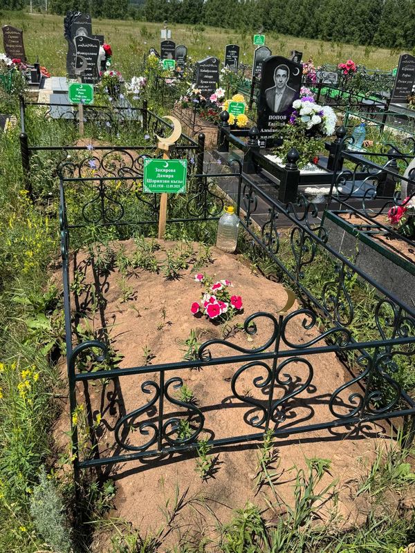 Фото надгробия: Закирова Дамира Шарипзяновна